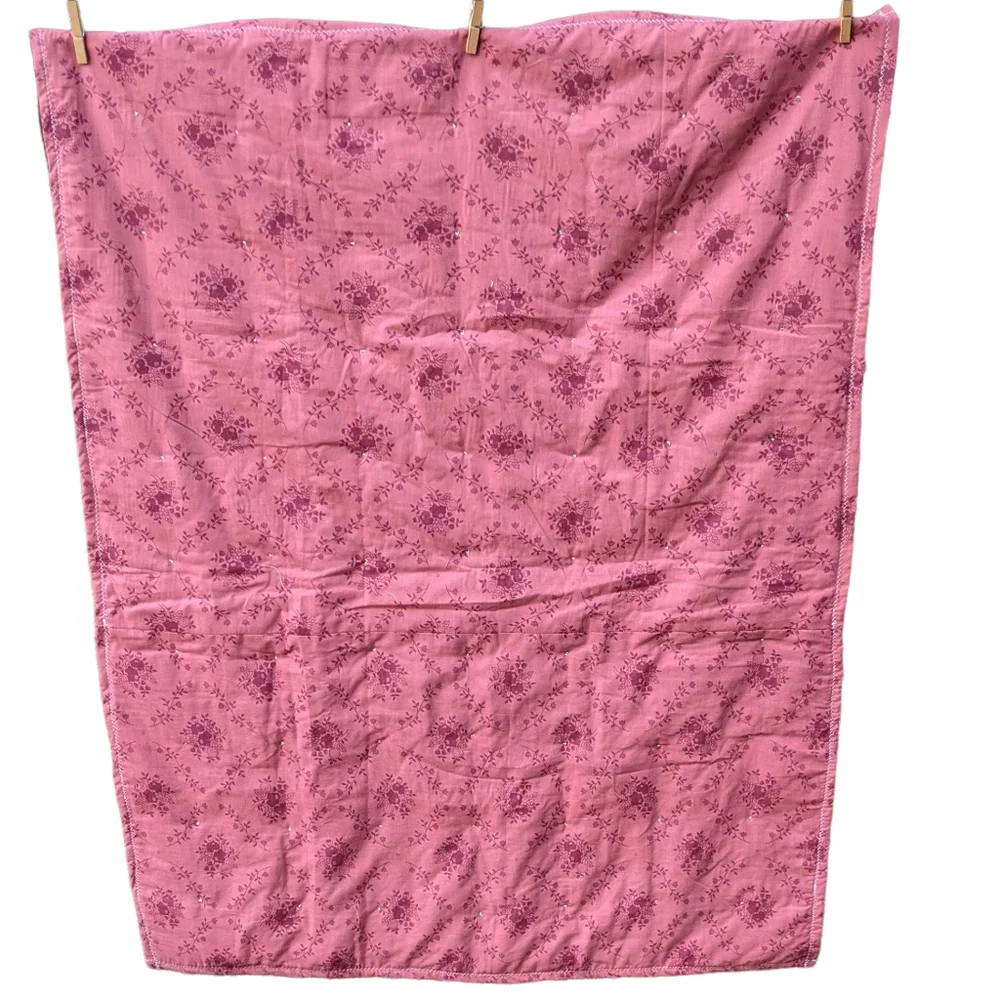 Quilt, handmade, animal print, floral, stripes 34W * 45.5 H